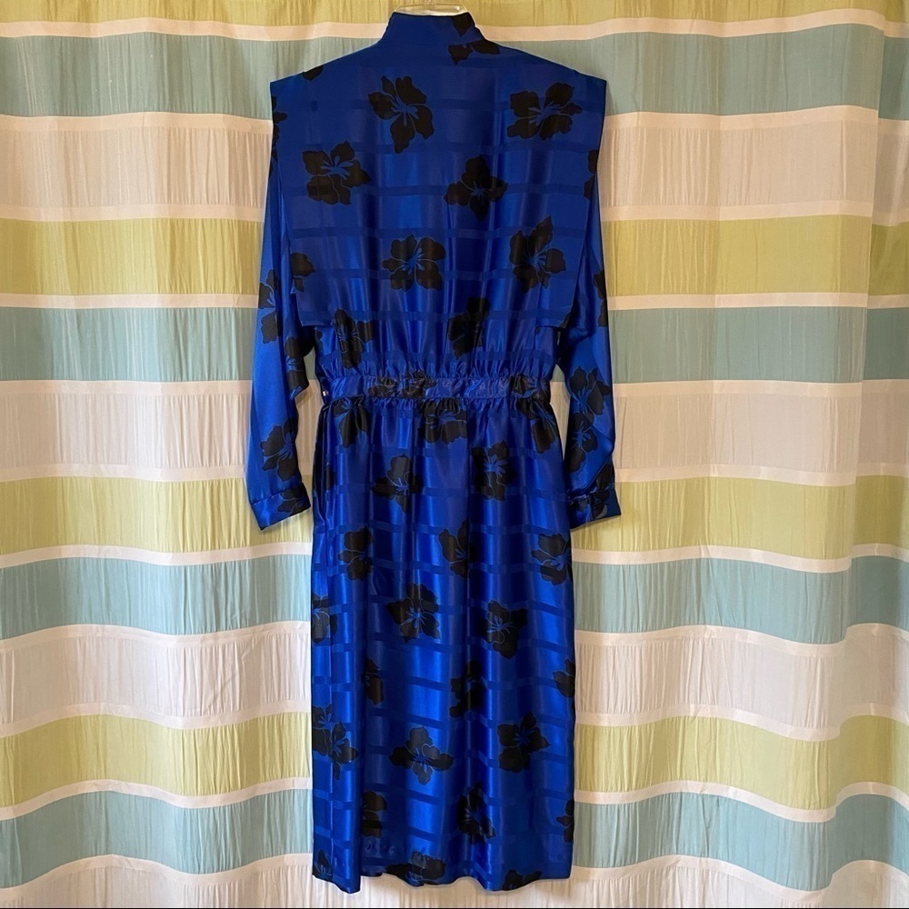 Vintage Hawaiian High Neck Long Sleeve 1980’s Dress Sz 6 - Picture 8 of 11